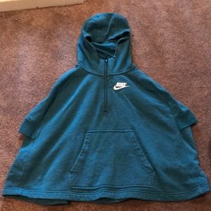 Nike half zip cropped poncho